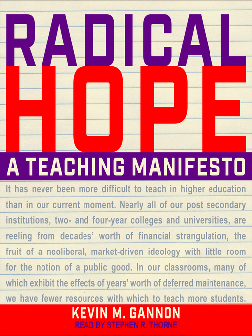 Title details for Radical Hope by Kevin M. Gannon - Available